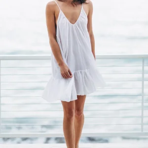 ST TROPEZ RUFFLE MINI DRESS
