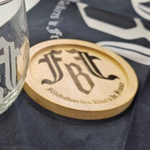 Sous-verre en bois – Logo FBF