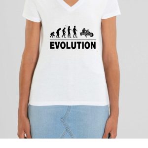 FBF Evolution Femme – Tee Shirt blanc col en V