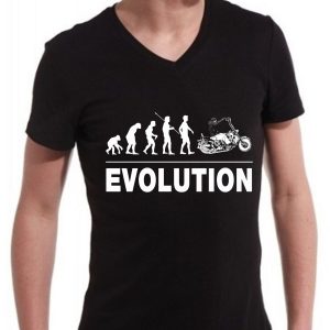 FBF Evolution Homme, Tee Shirt noir col en V