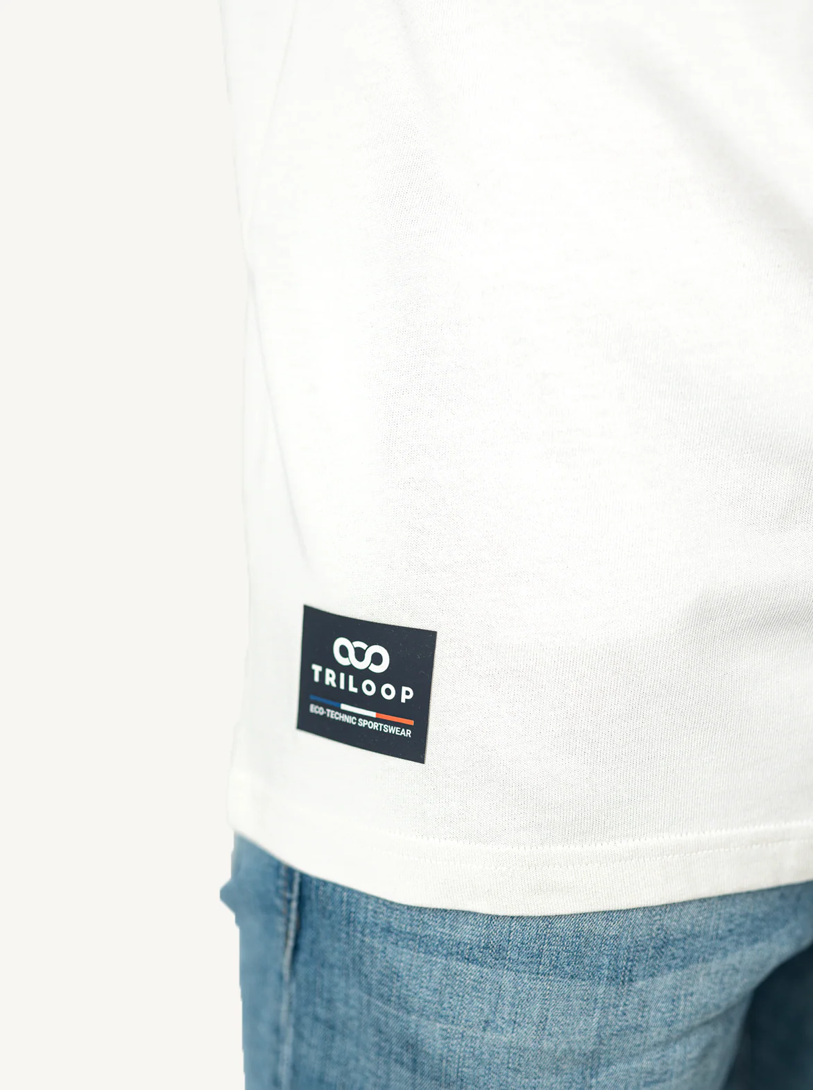 T-shirt Unisexe Made in Portugal et Coton Bio Blanc — Nice – Image 3