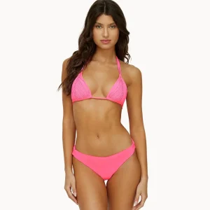 VIVID PINK ISLA TRI TOP - BASIC RUCHED TEENY
