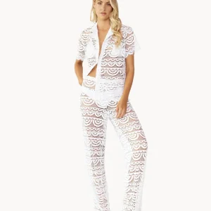 WATER LILY HIGH WAIST LACE PANTS