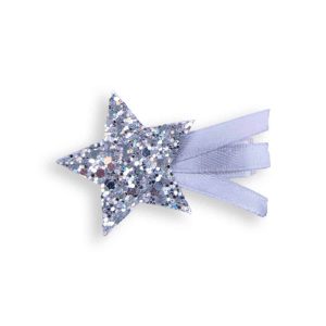 Barrette enfant étoile filante argent – anti-glisse