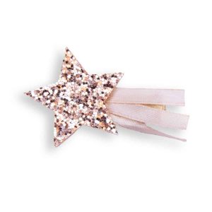 Barrette enfant étoile filante or rose gold – anti-glisse