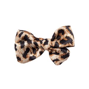Barrette noeud noué leopard