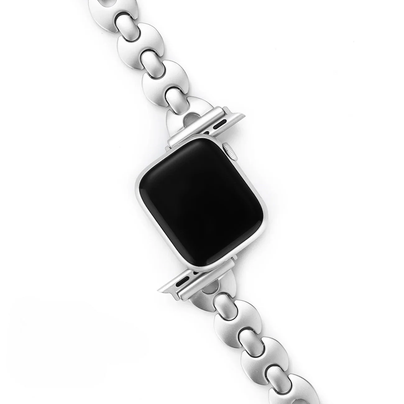 Bracelet Apple Watch à mailles marine, pour femme, design moderne, modèle Vily – Image 2