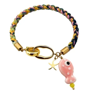 Bracelet cordon, aux multiples charms de la mer, en acier inoxydable, pour femme, modèle Tilya