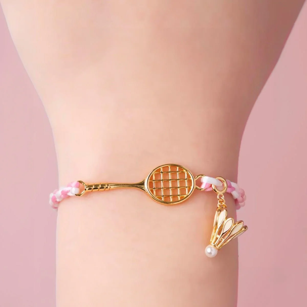 Bracelet cordon, effigie badminton, sport, acier inoxydable, modèle Anse – Image 6