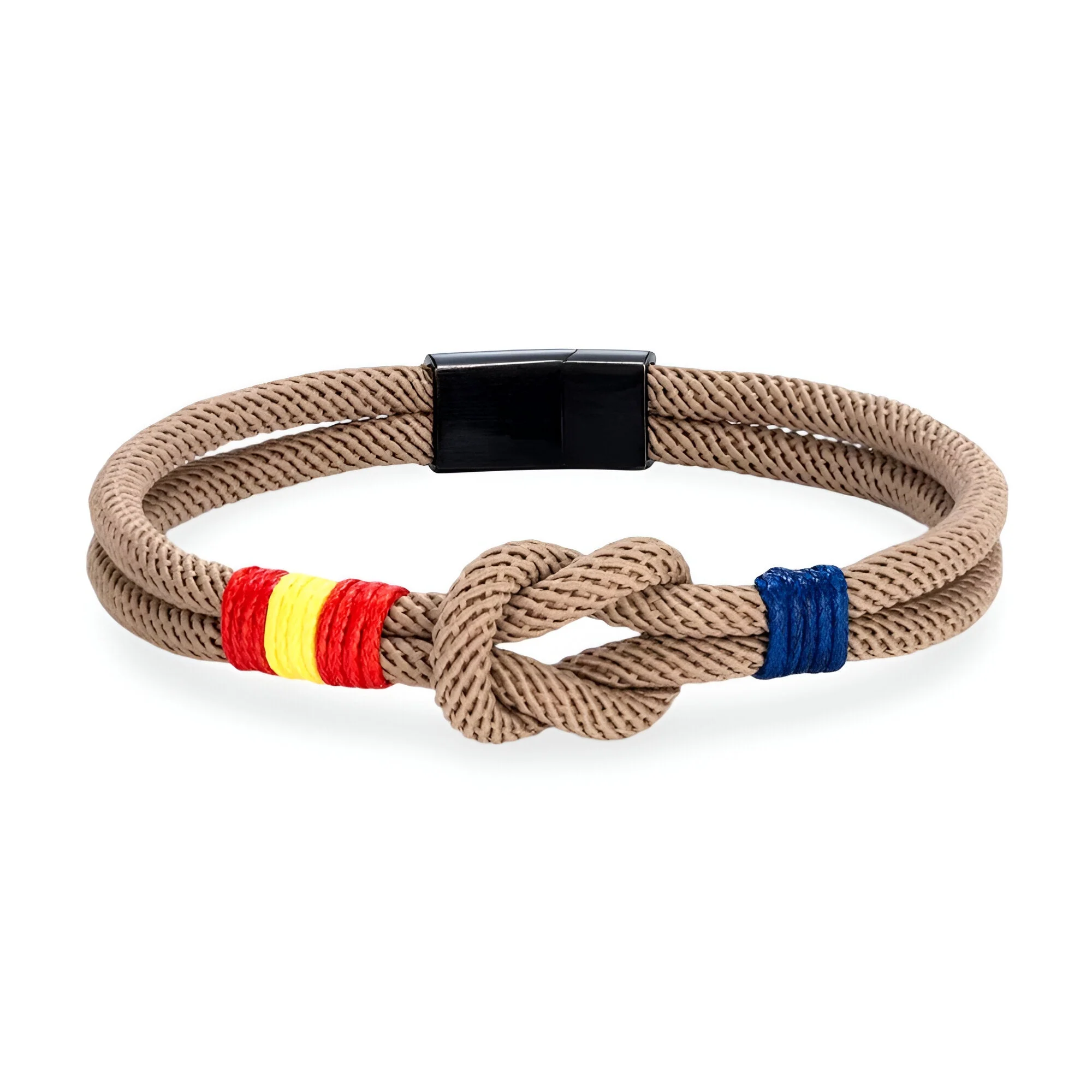 Bracelet cordon, noeud, drapeau espagnol, modèle Sergio