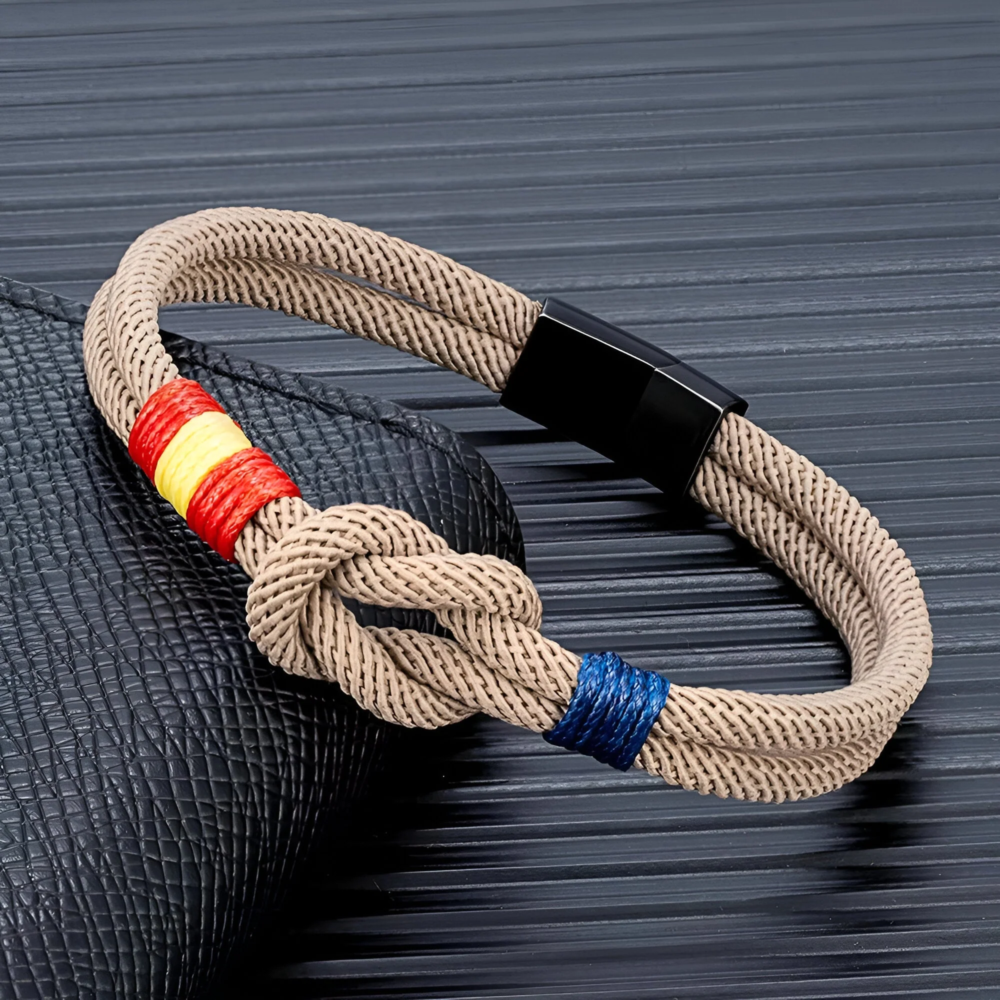 Bracelet cordon, noeud, drapeau espagnol, modèle Sergio – Image 6