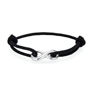 Bracelet cordon, ornement "infini", ajustable, modèle Iman
