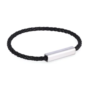 Bracelet cordon personnalisé, en cuir, 4 faces, modèle Grety