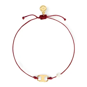 Bracelet cordon pour femme, design minimaliste et perle, modèle Audrey