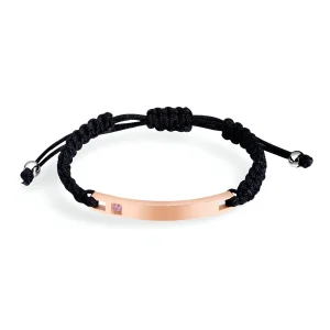 Bracelet cordon pour femme, style gourmette avec cube d'oxyde de zirconium, en acier inoxydable, modèle Arlette