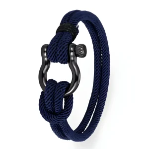 Bracelet cordon pour homme, mousqueton, modèle Nico