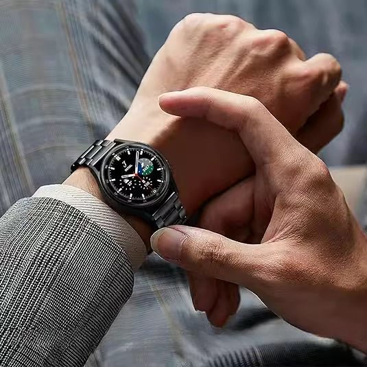 Bracelet de montre connectée, à maillons, en acier inoxydable pour Samsung Galaxy Watch, modèle Nirzo – Image 2