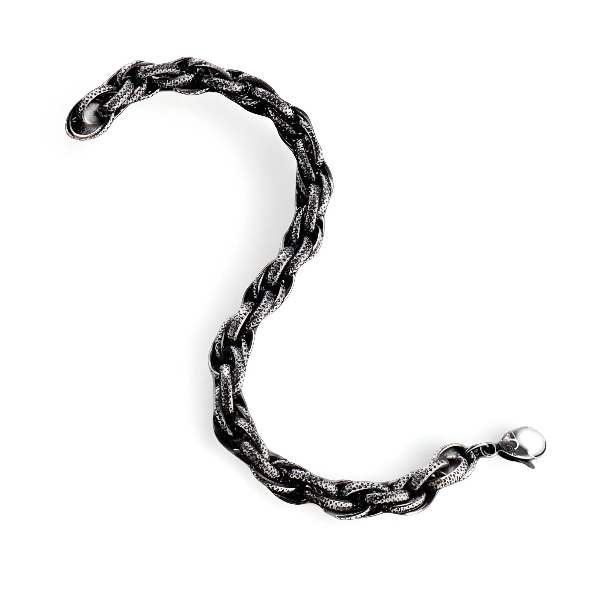 Bracelet en acier inoxydable pour homme, aspect torsadé, modèle Néo – Image 4