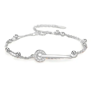 Bracelet en argent sterling pour femme, design barrette, modèle Johanna