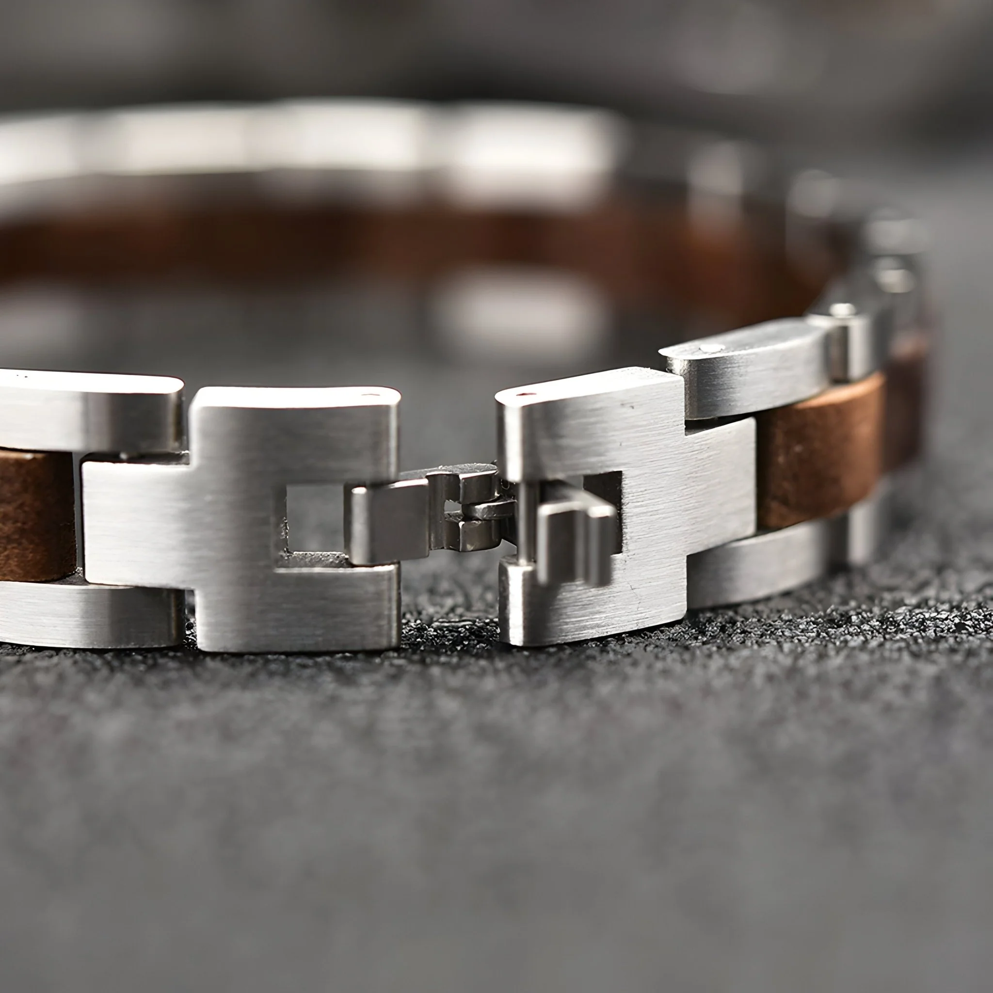 Bracelet en bois de noyer pour homme, aux reflets éclatants, modèle Grégoire – Image 5