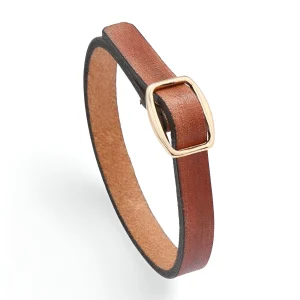 Bracelet en cuir, élégant et discret, pour femme, modèle Magalie