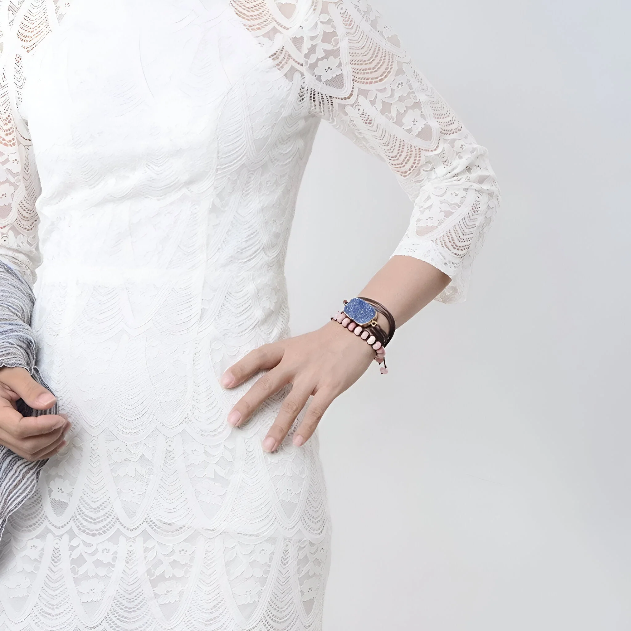 Bracelet en opale rose pour femme, symbole d'amour, modèle Callie – Image 3