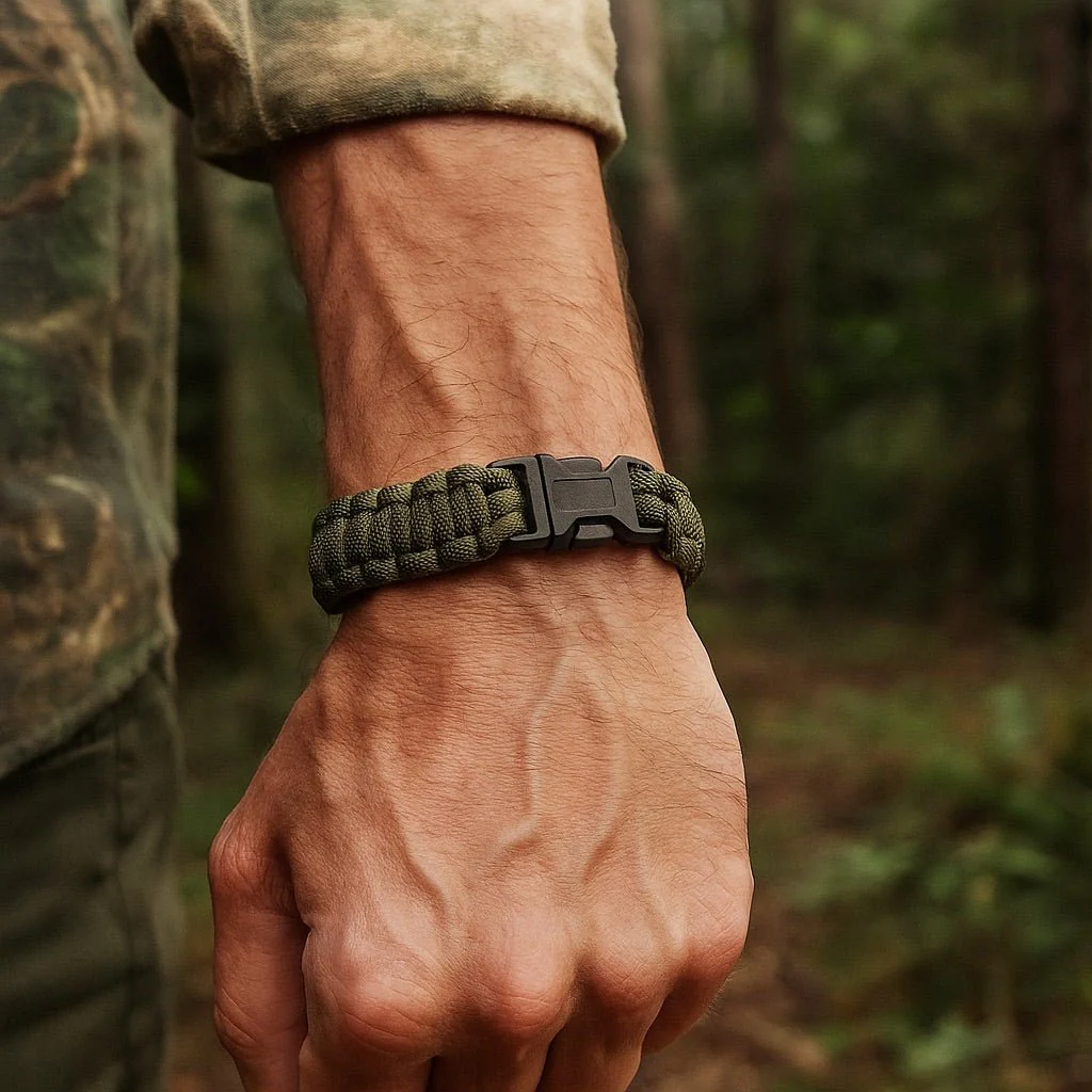 Bracelet en paracorde multifonction, bracelet de survie pour randonnée et aventure, corde déployable, modèle Simio – Image 3