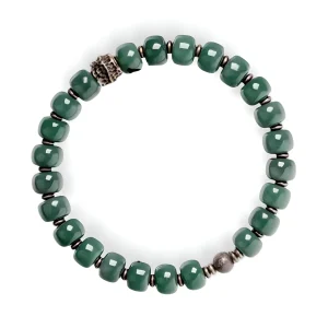Bracelet en perles de Bodhi vertes, mixte, modèle Dali