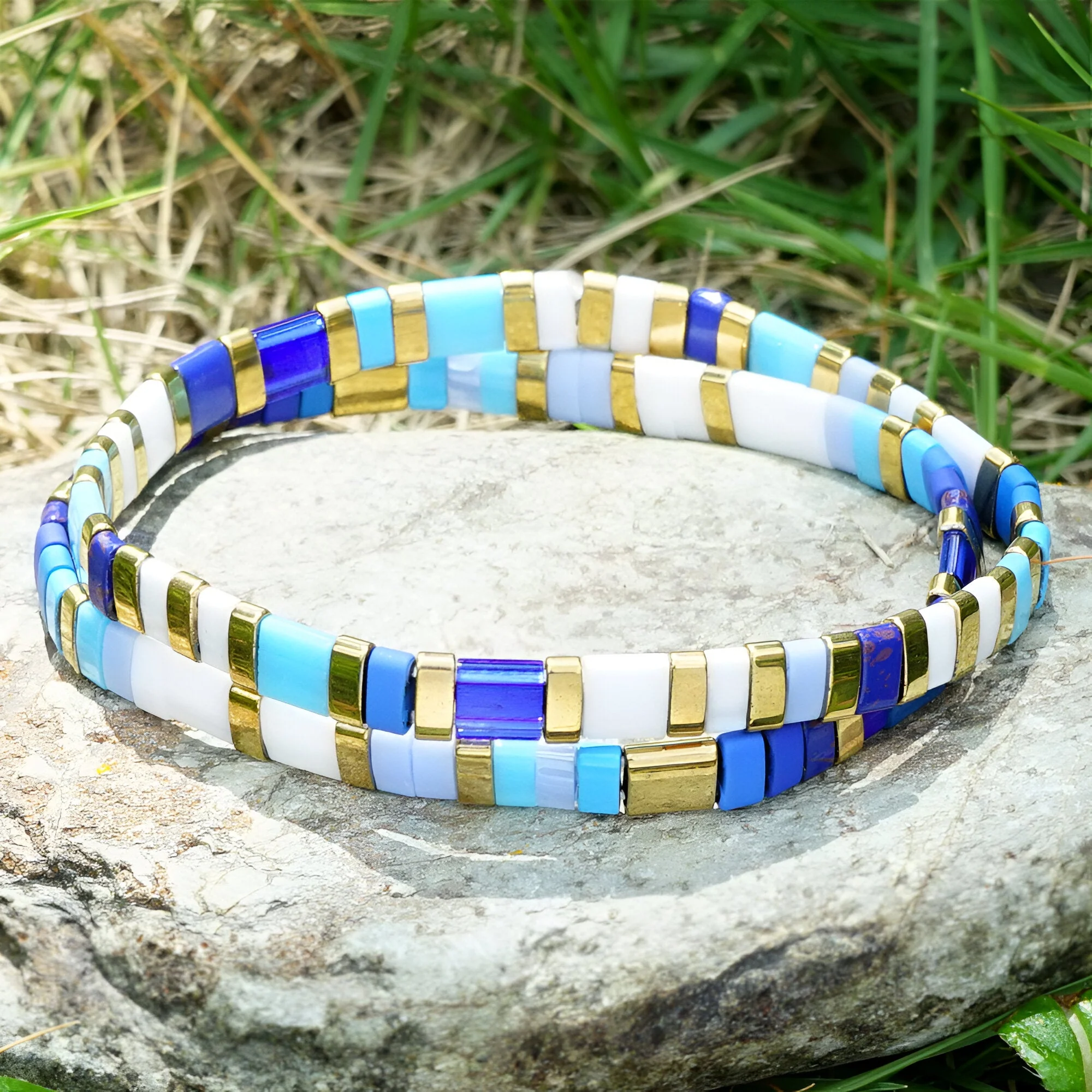 Bracelet en perles du Japon, pour femme, modèle Okawo – Image 3