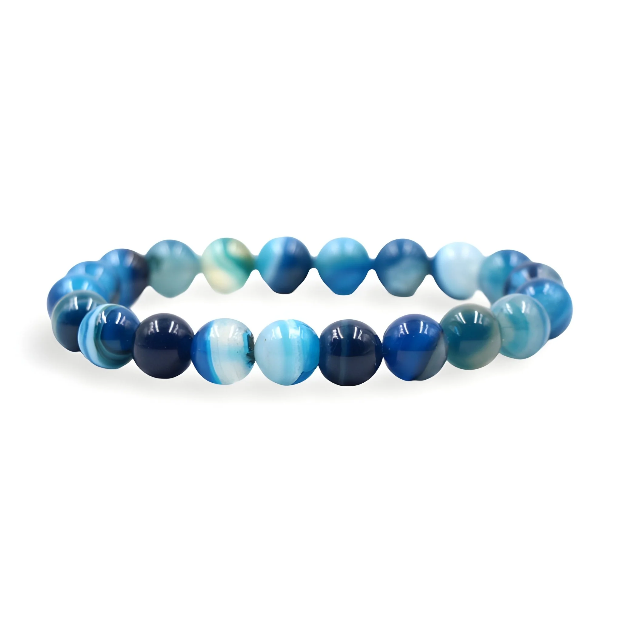 Bracelet en pierre d'agate, aux couleurs vives, mixte, modèle Marlo – Image 7