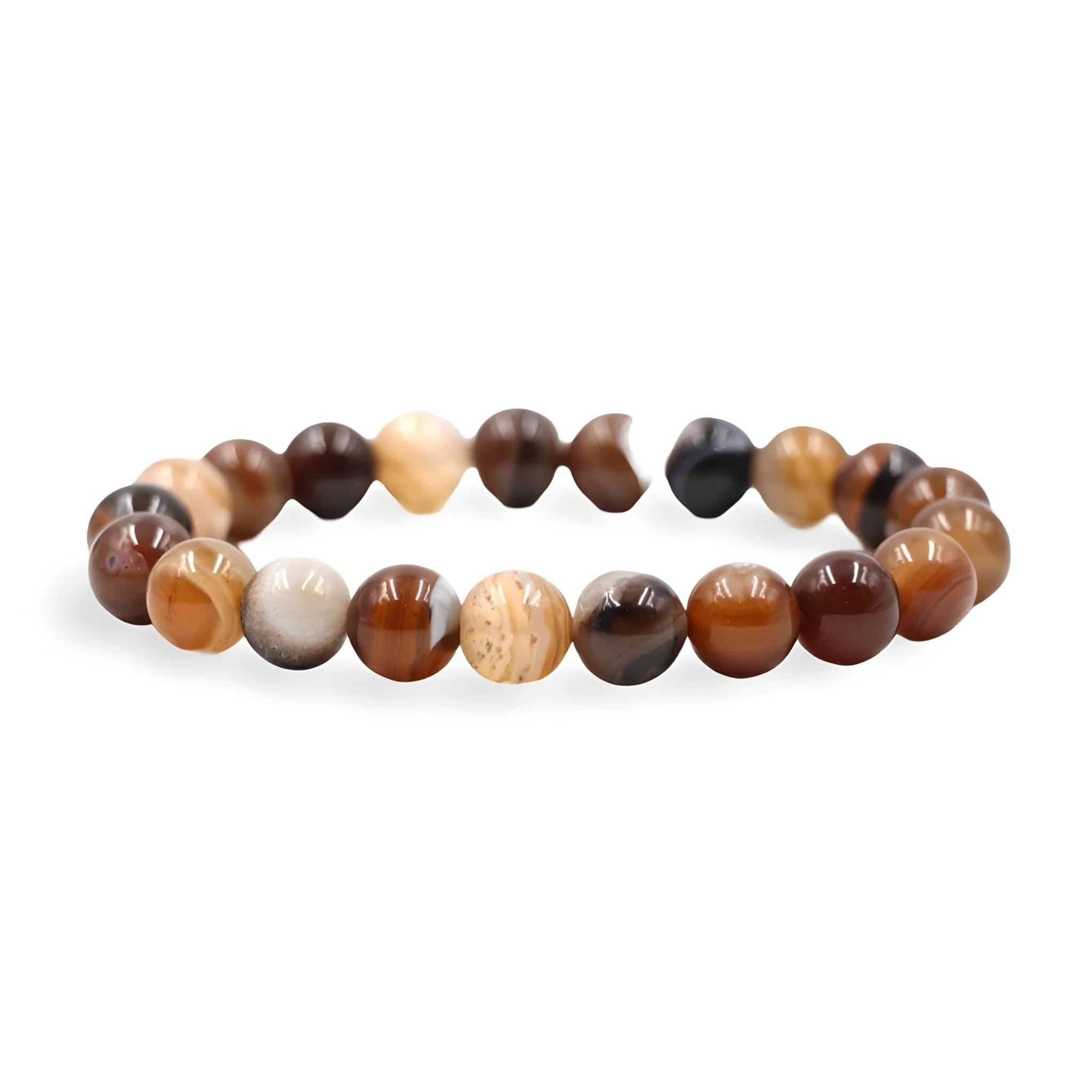 Bracelet en pierre d'agate, aux couleurs vives, mixte, modèle Marlo – Image 9