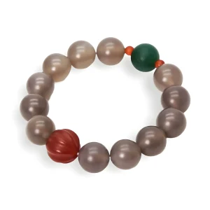 Bracelet en pierre naturelles d'agate, méditation, mixte, modèle Isabelle