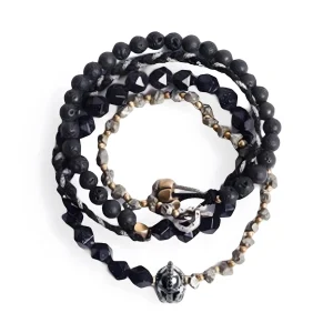 Bracelet en pierre naturelles, ornement spartiate, pour homme, modèle Joachim