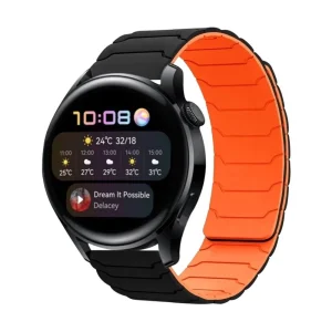 Bracelet en silicone renforcé, pour montre connectée, fermoir magnétique, pour Samsung Galaxy Watch, modèle Xanier