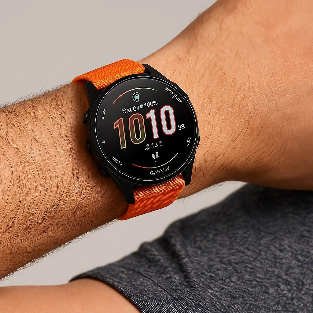 Bracelet Garmin Watch Quick Release et Ice Watch, sport en nylon ondulé, confortable et résistant, pour montre connectée 20mm ou 22mm, style outdoor, modèle Ipase – Image 2