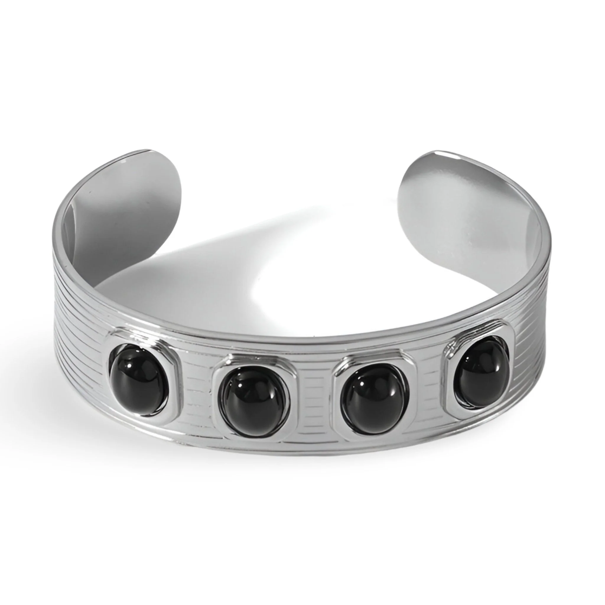 Bracelet jonc avec pierres naturelles, modèle Zélie – Image 5
