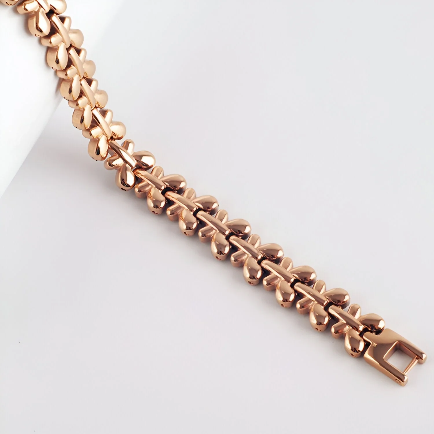Bracelet magnétique à ions négatifs, en acier inoxydable, pour femme, modèle Idunn – Image 4
