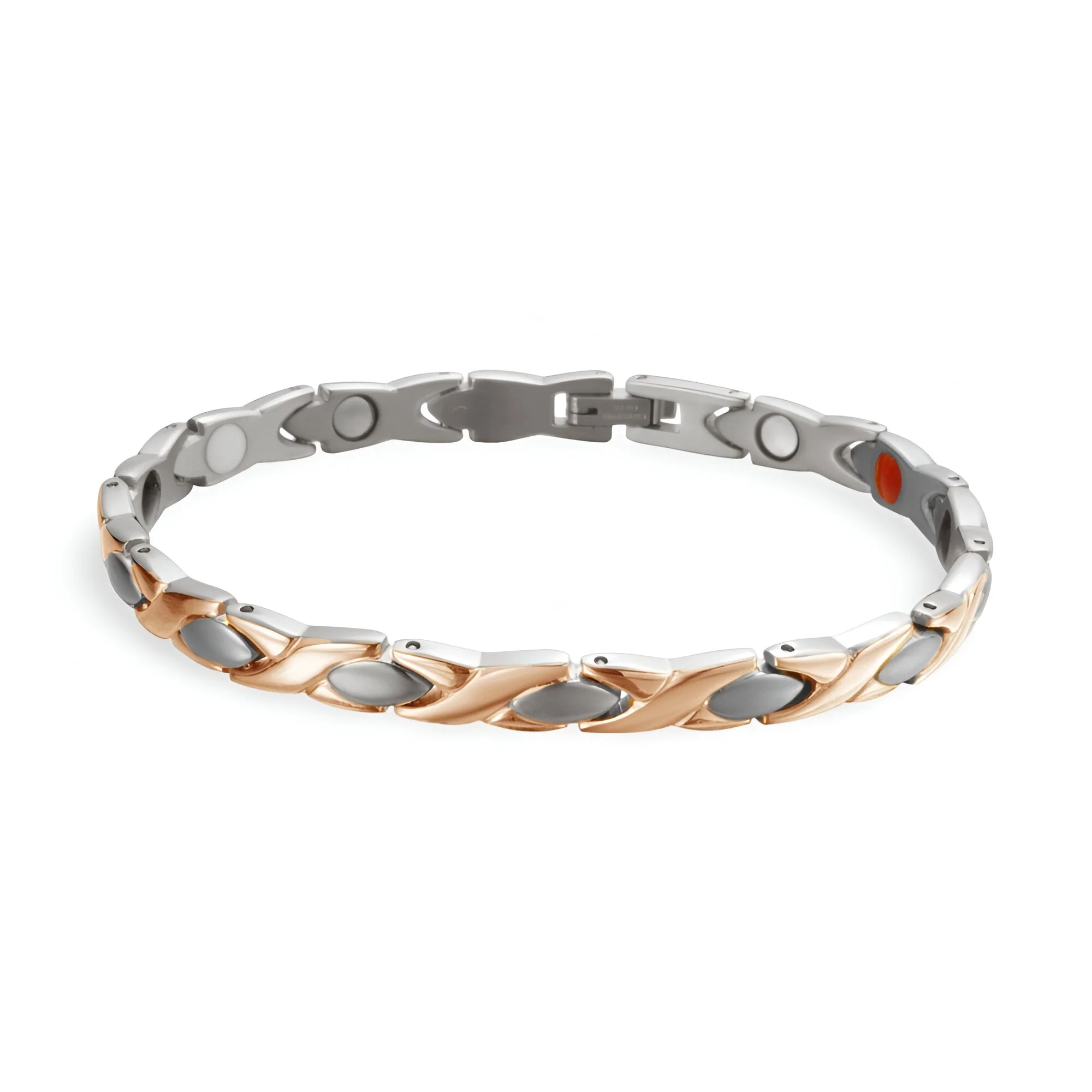 Bracelet magnétique à ions négatifs et tourmalines, en titane, pour femme, modèle Groa – Image 9