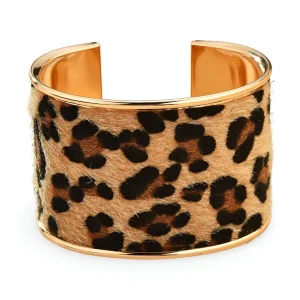Bracelet manchette léopard, pour femme, modèle Ganya