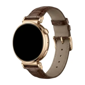 Bracelet montre connectée effet crocodile, simili vegan, boucle métal doré, pour Samsung Huawei Ice Watch Garmin femme, modèle Cruize