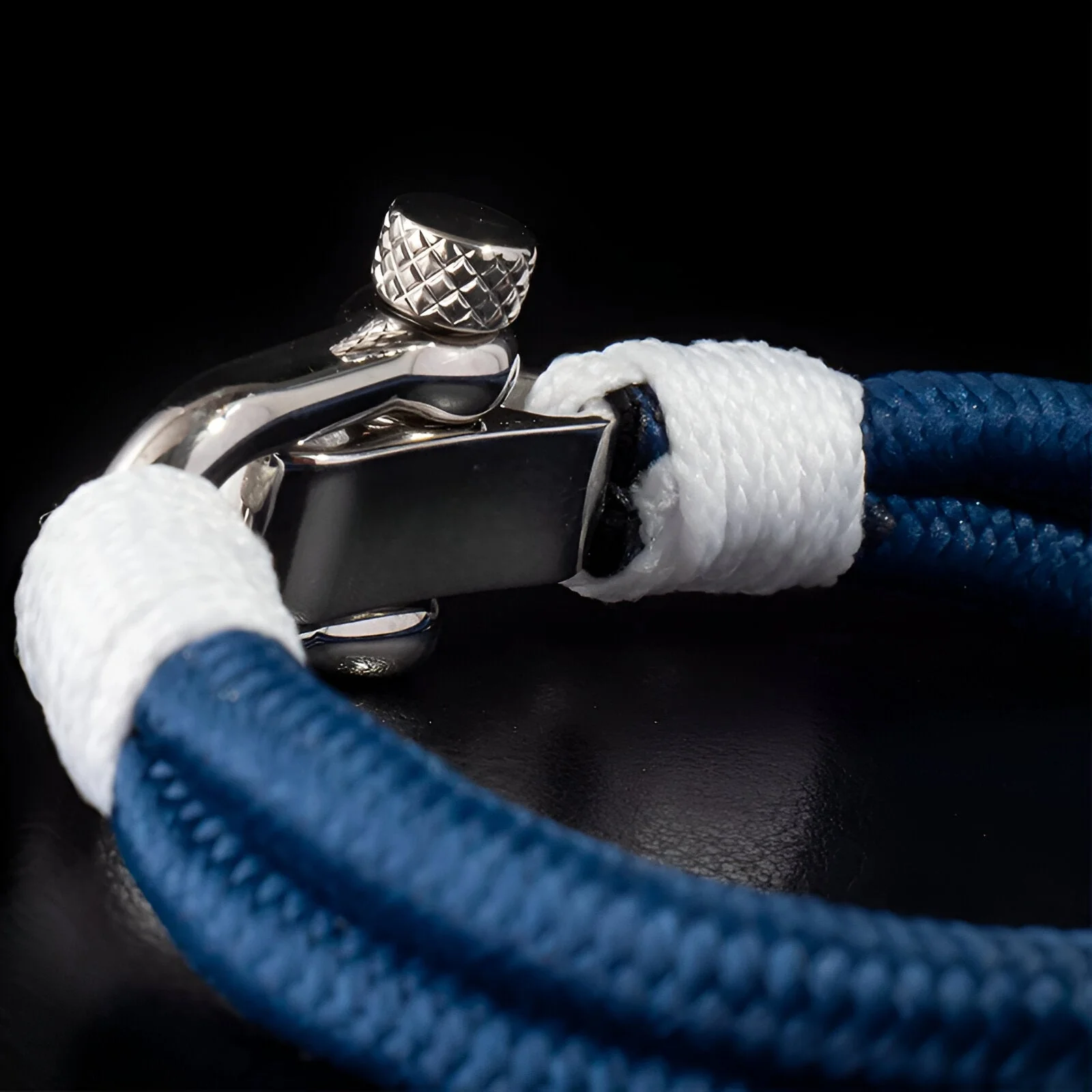 Bracelet personnalisé à mousqueton, double cordon, pour homme, modèle Julius – Image 9