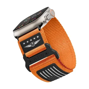 Bracelet trail USA, en nylon, drapeau américain, pour Apple Watch, ajustable, modèle Vino