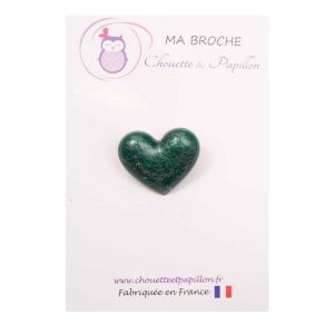 Broche coeur résine