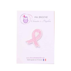 Broche ruban octobre rose