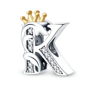 Charm lettre K, pour femme, modèle Kaline