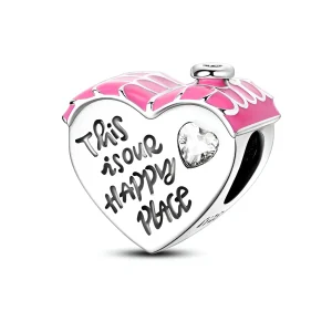Charm maison en forme de coeur, pour femme, modèle Alina