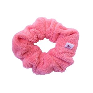 Chouchou éponge de bambou rose corail