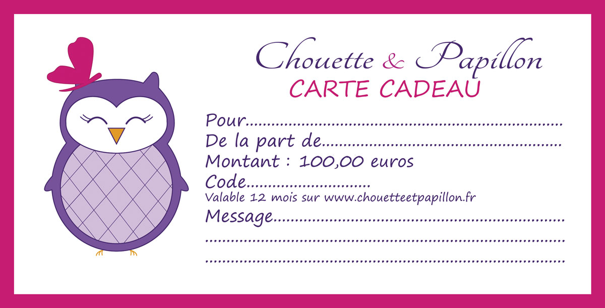 Carte cadeau virtuelle 100 euros