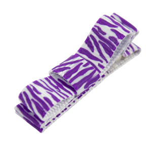 Barrette noeud zébré violet