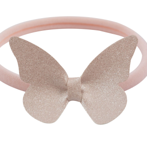 Bandeau papillon rose